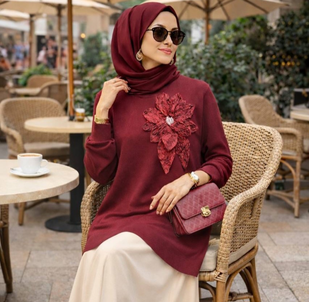 Güllü merselize bluz